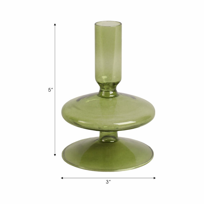 5-vintage-glass-taper-candle-holder-olive-2