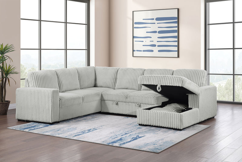 Devonshire Pull-Out Sleeper Sectional Sofa - Furniture City (CA)l