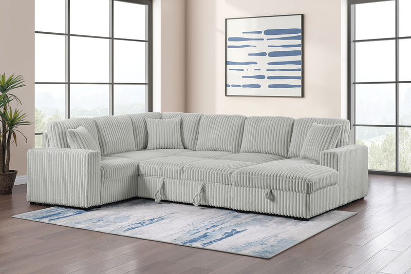 Devonshire Pull-Out Sleeper Sectional Sofa - Furniture City (CA)l