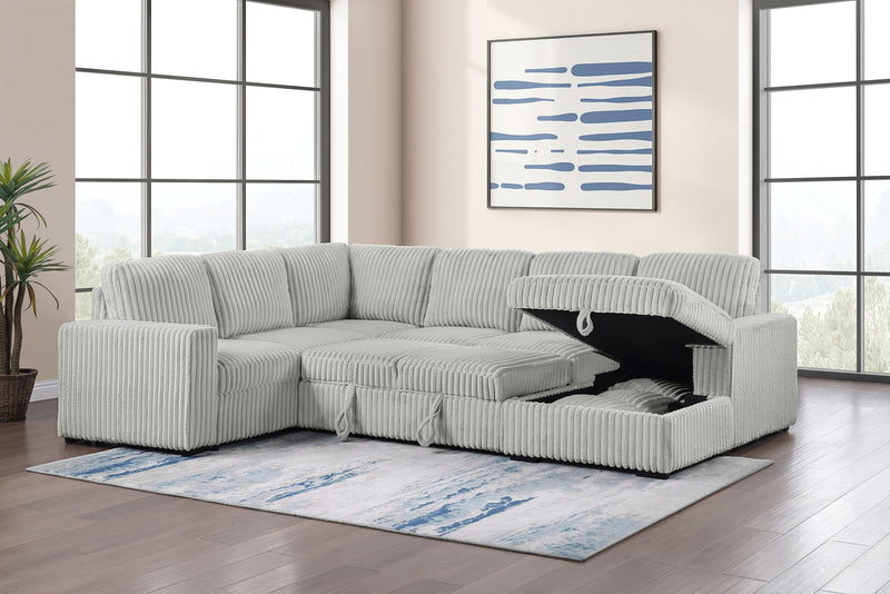 Devonshire Pull-Out Sleeper Sectional Sofa - Furniture City (CA)l