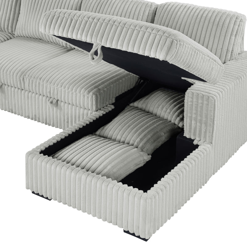Devonshire Pull-Out Sleeper Sectional Sofa - Furniture City (CA)l