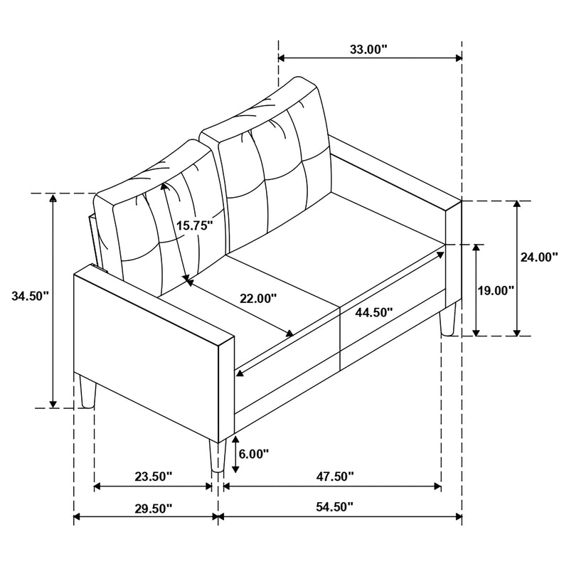 Bowen Loveseat - Furniture City (CA)l