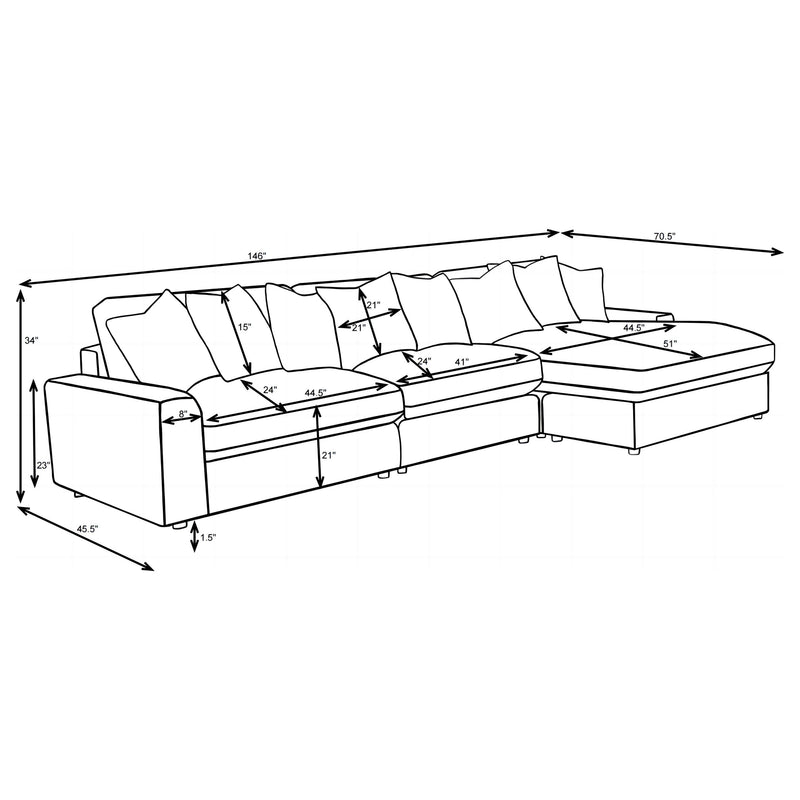 Blaine Sectional Sofa - Furniture City (CA)l