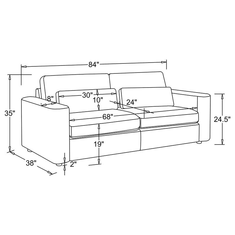 Amador Track Arm Sofa Set - Furniture City (CA)l