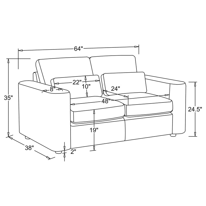 Amador Track Arm Sofa Set - Furniture City (CA)l