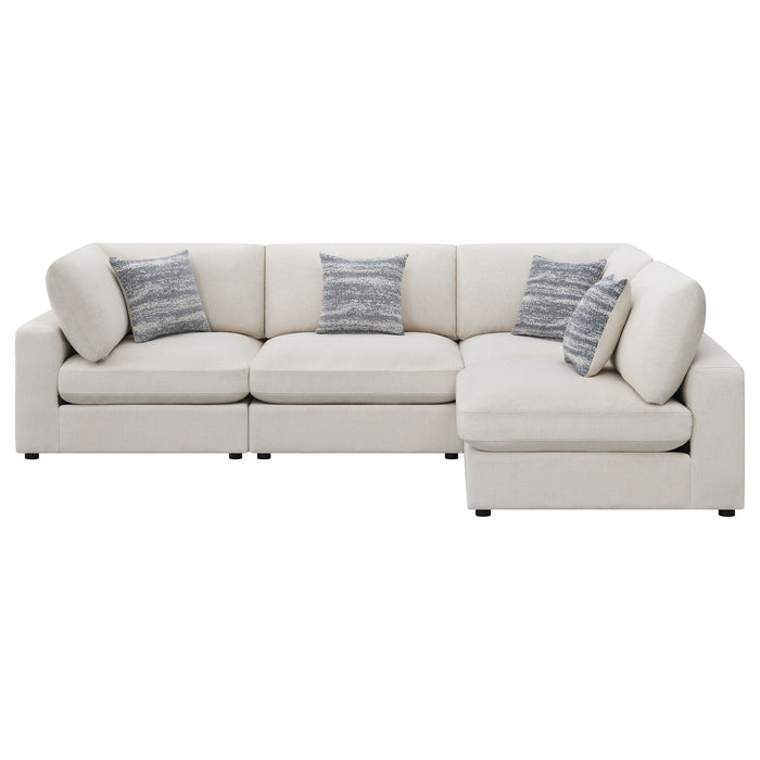 Serene 5-piece Upholstered Modular Sectional Sofa Beige