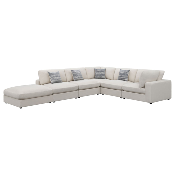 Serene 5-piece Upholstered Modular Sectional Sofa Beige
