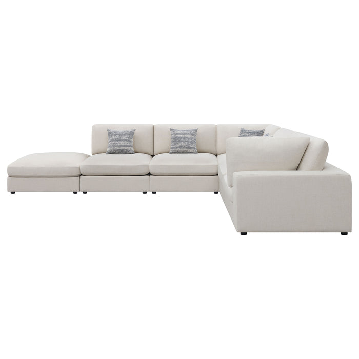 Serene 5-piece Upholstered Modular Sectional Sofa Beige