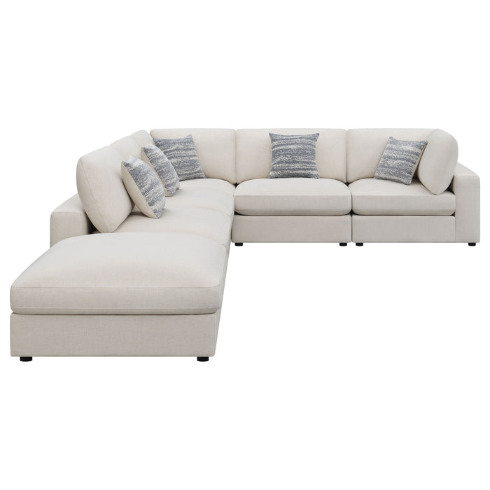 Serene 5-piece Upholstered Modular Sectional Sofa Beige