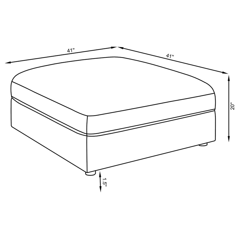 Serene Ottoman - Furniture City (CA)l