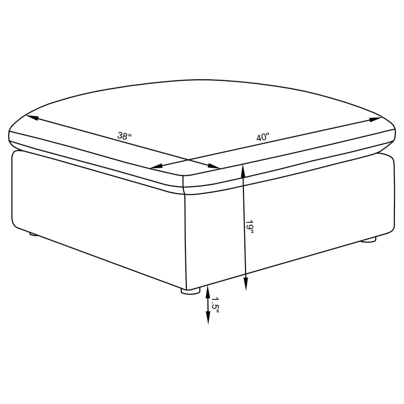 Hobson Ottoman - Furniture City (CA)l