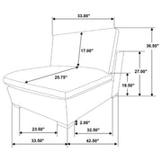 Lakeview Armless Chair - Furniture City (CA)l