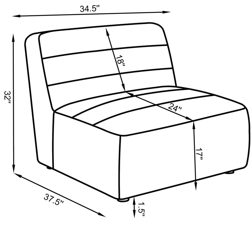 Sunny Armless Chair - Furniture City (CA)l