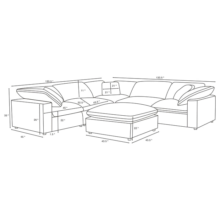 Raleigh Modular Sectionals Grey
