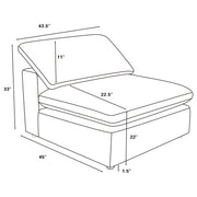 Raleigh Armless Chair - Furniture City (CA)l