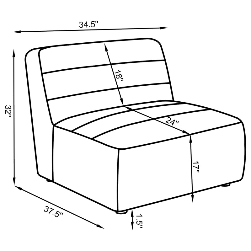 Sunny Armless Chair - Furniture City (CA)l