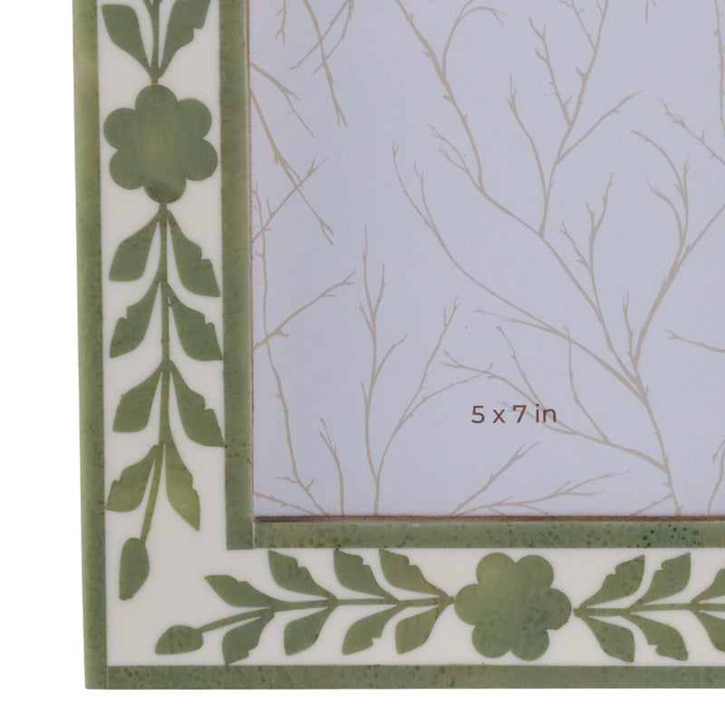 5x7-sage-green-petals-photo-frame-white-green-5