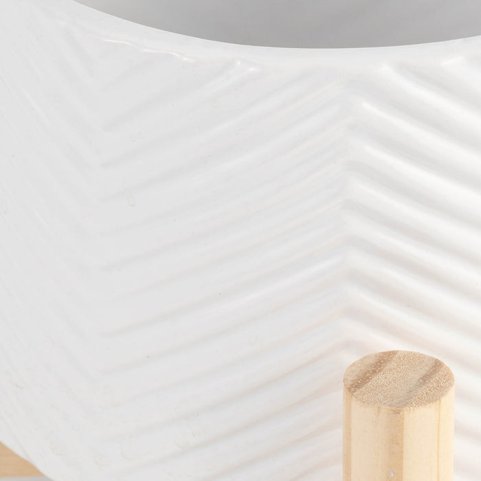 6-ceramic-chevron-planter-w-wood-stand-white-5