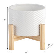 6-ceramic-chevron-planter-w-wood-stand-white-8