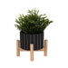 6-ceramic-fluted-planter-w-wood-stand-black-2