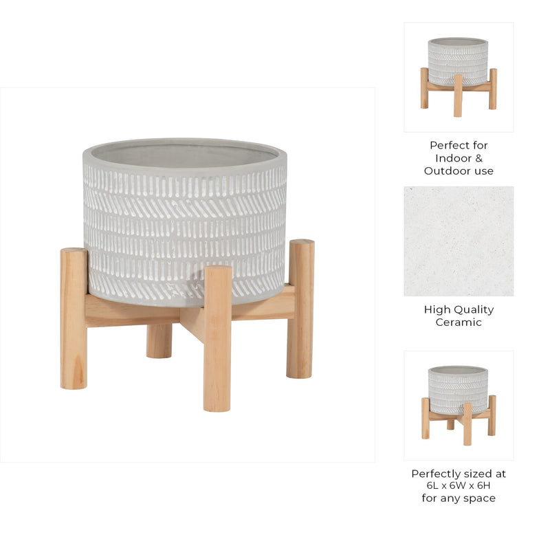 6-ceramic-tribal-planter-w-wood-stand-beige-10