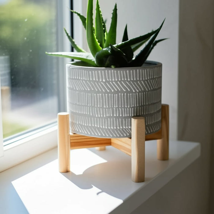 6-ceramic-tribal-planter-w-wood-stand-beige-13