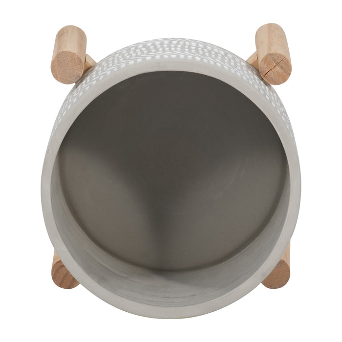 6-ceramic-tribal-planter-w-wood-stand-beige-6