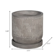 6-line-pattern-planter-w-saucer-gray-2