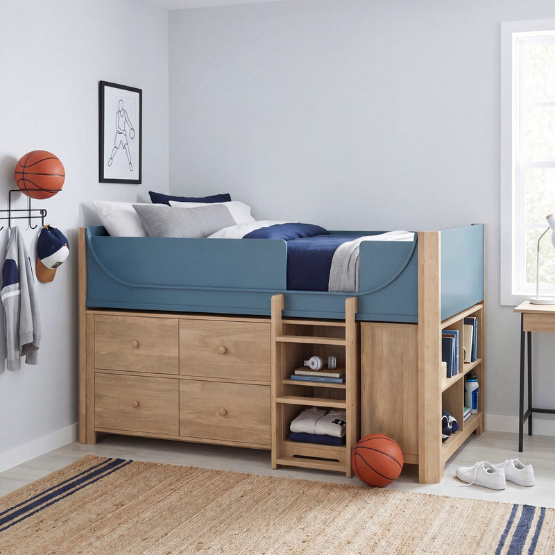 6-low-loft-bed-with-2-shelf-bookcase-4-shelf-bookcase-and-dresser-8