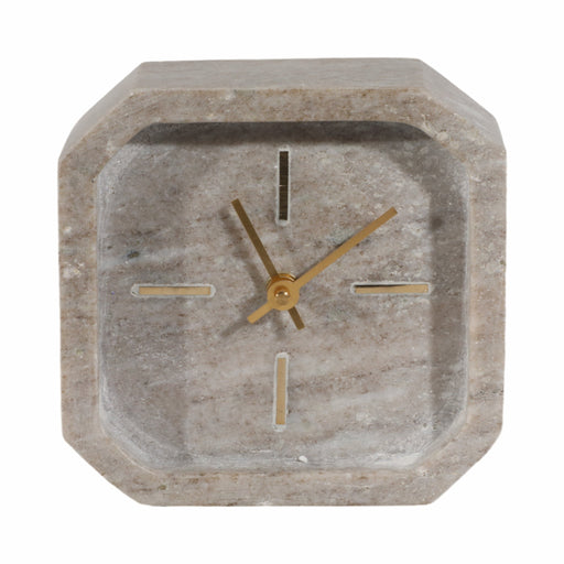 6-marble-octagon-clock-bwn-gld-1