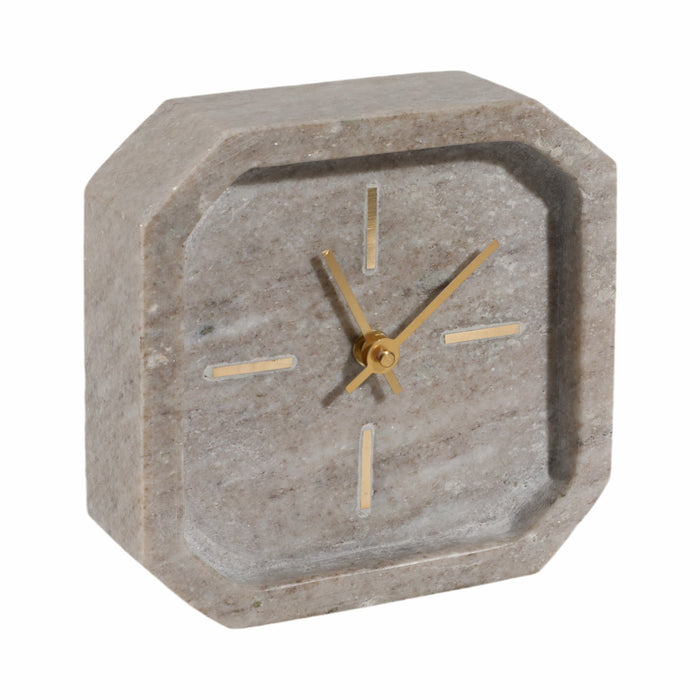6-marble-octagon-clock-bwn-gld-2