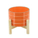 6-striped-planter-w-wood-stand-orange-1