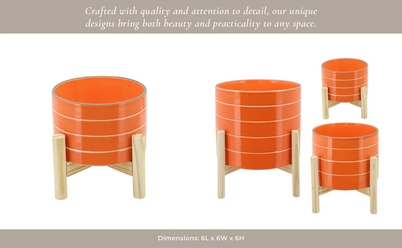 6-striped-planter-w-wood-stand-orange-6