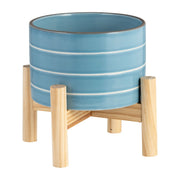 6-striped-planter-w-wood-stand-skyblue-1