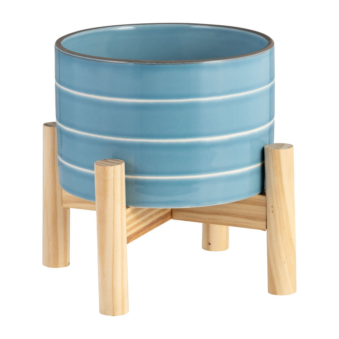 6-striped-planter-w-wood-stand-skyblue-1