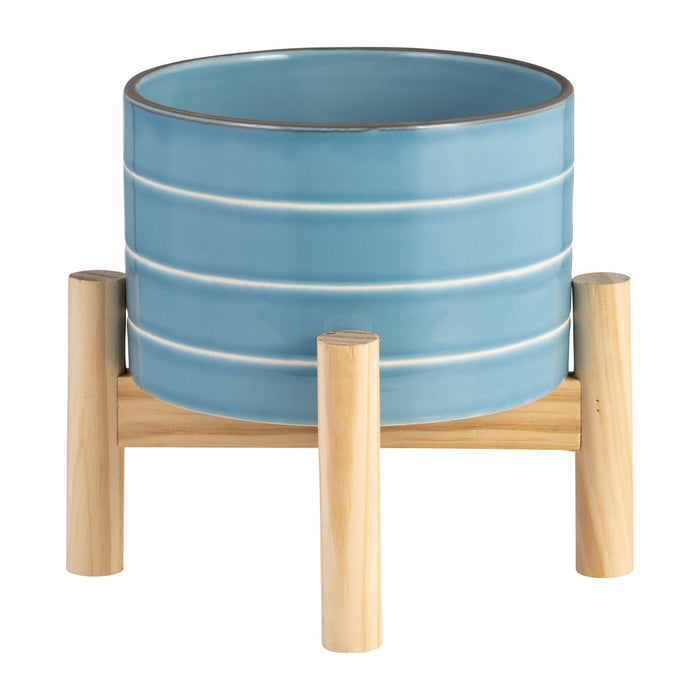 6-striped-planter-w-wood-stand-skyblue-3
