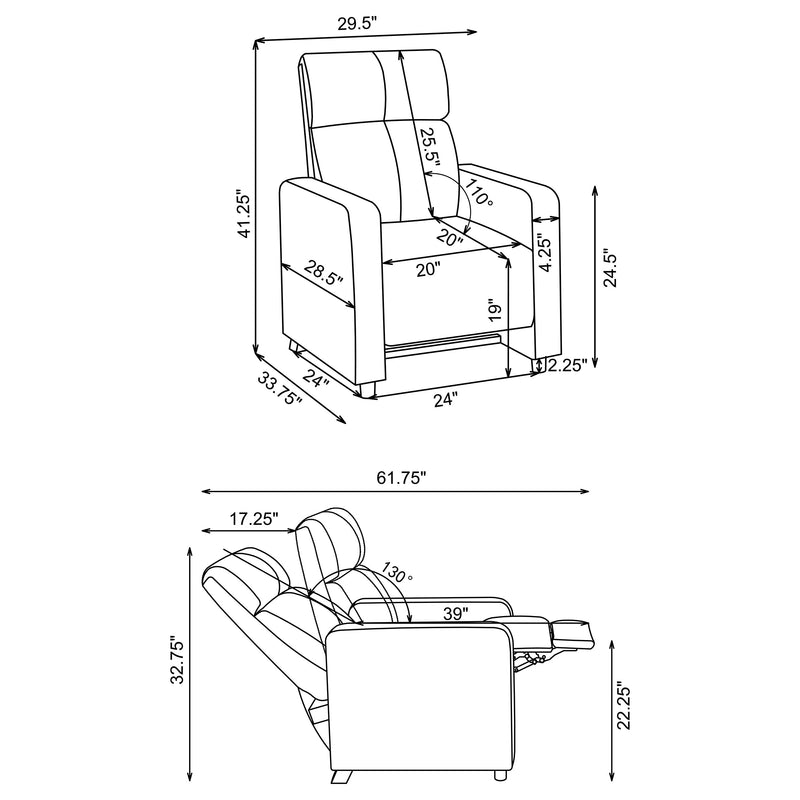 Toohey Push Back Recliner - Furniture City (CA)l