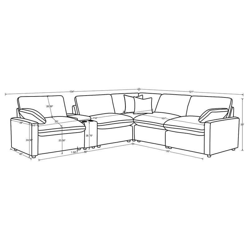Collins Modular Power Reclining Sectional Sofa - Furniture City (CA)l