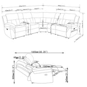 Bahrain Modular Power Reclining Sectional Sofa - Furniture City (CA)l