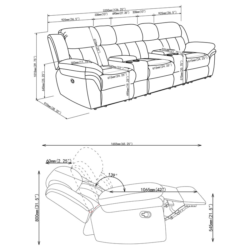 Bahrain Home Theater Seating - Furniture City (CA)l