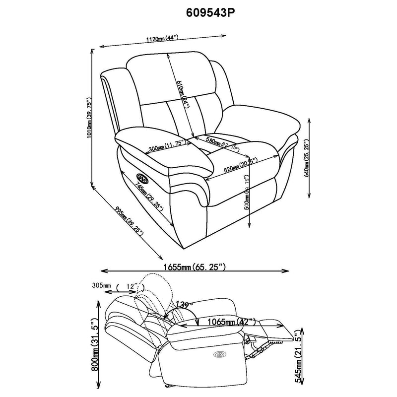 Bahrain Power Glider Recliner - Furniture City (CA)l