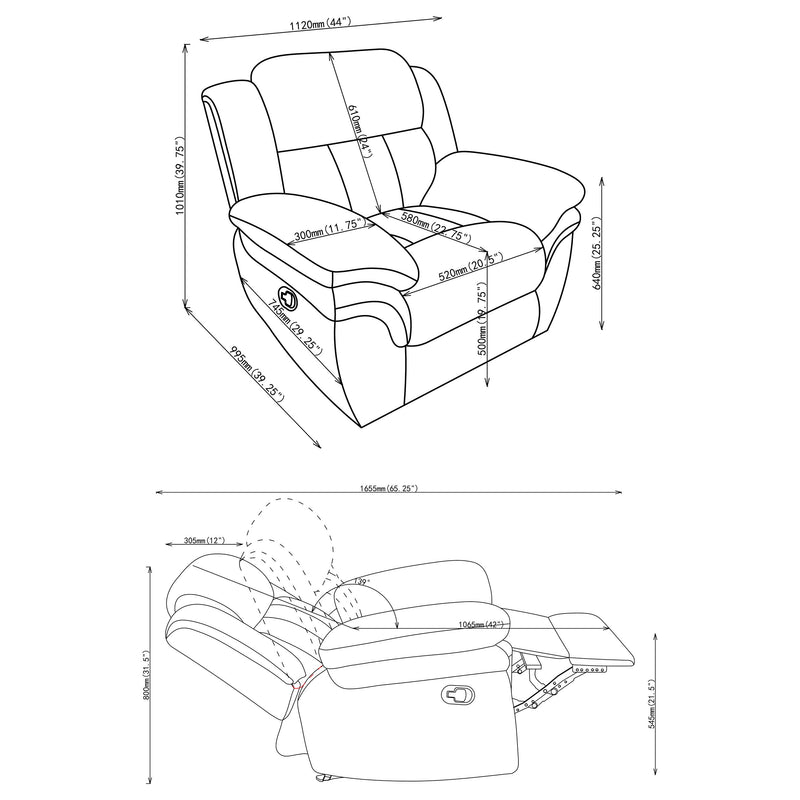 Bahrain Glider Recliner - Furniture City (CA)l