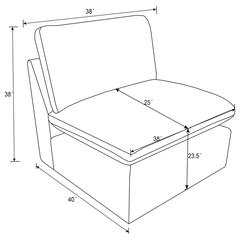 Collins Armless Chair - Furniture City (CA)l