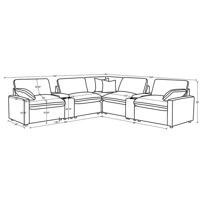 Collins Modular Power Reclining Sectional Sofa - Furniture City (CA)l