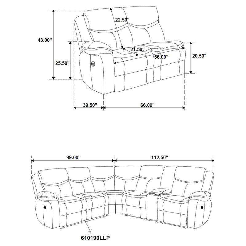Sycamore Power Reclining Sectional Sofa - Furniture City (CA)l