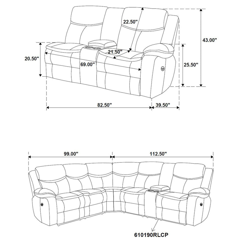 Sycamore Power Reclining Sectional Sofa - Furniture City (CA)l