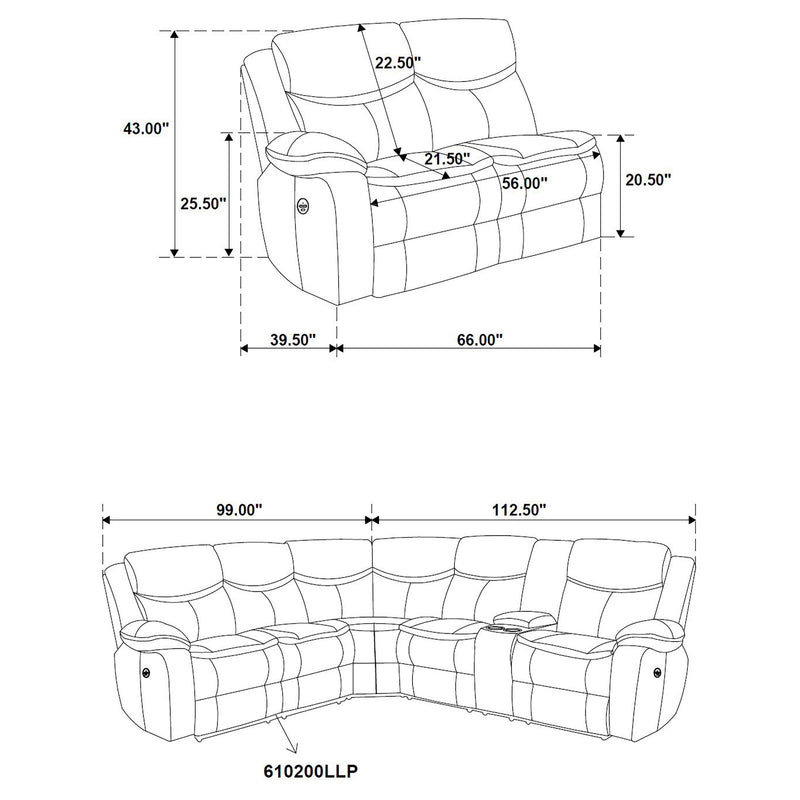 Sycamore Power Reclining Sectional Sofa - Furniture City (CA)l