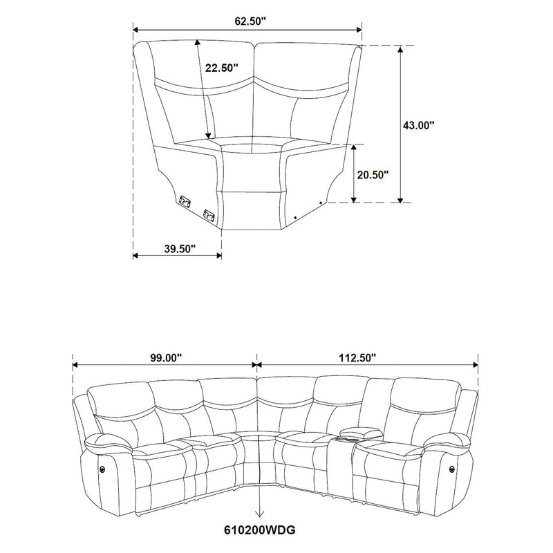 Sycamore Power Reclining Sectional Sofa - Furniture City (CA)l