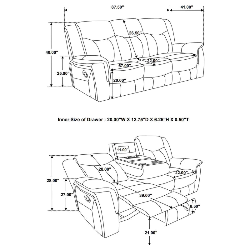 Conrad Reclining Sofa Set - Furniture City (CA)l