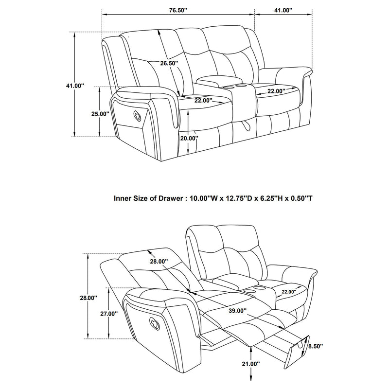 Conrad Reclining Glider Loveseat - Furniture City (CA)l